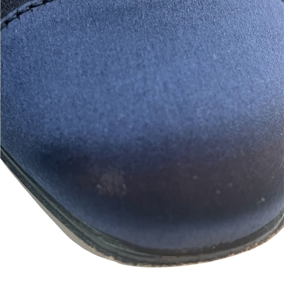 CHANEL Satin Mary Jane Flats CC Logo Navy Blue Size 38.5EU / 8.5US - Picture 14 of 16